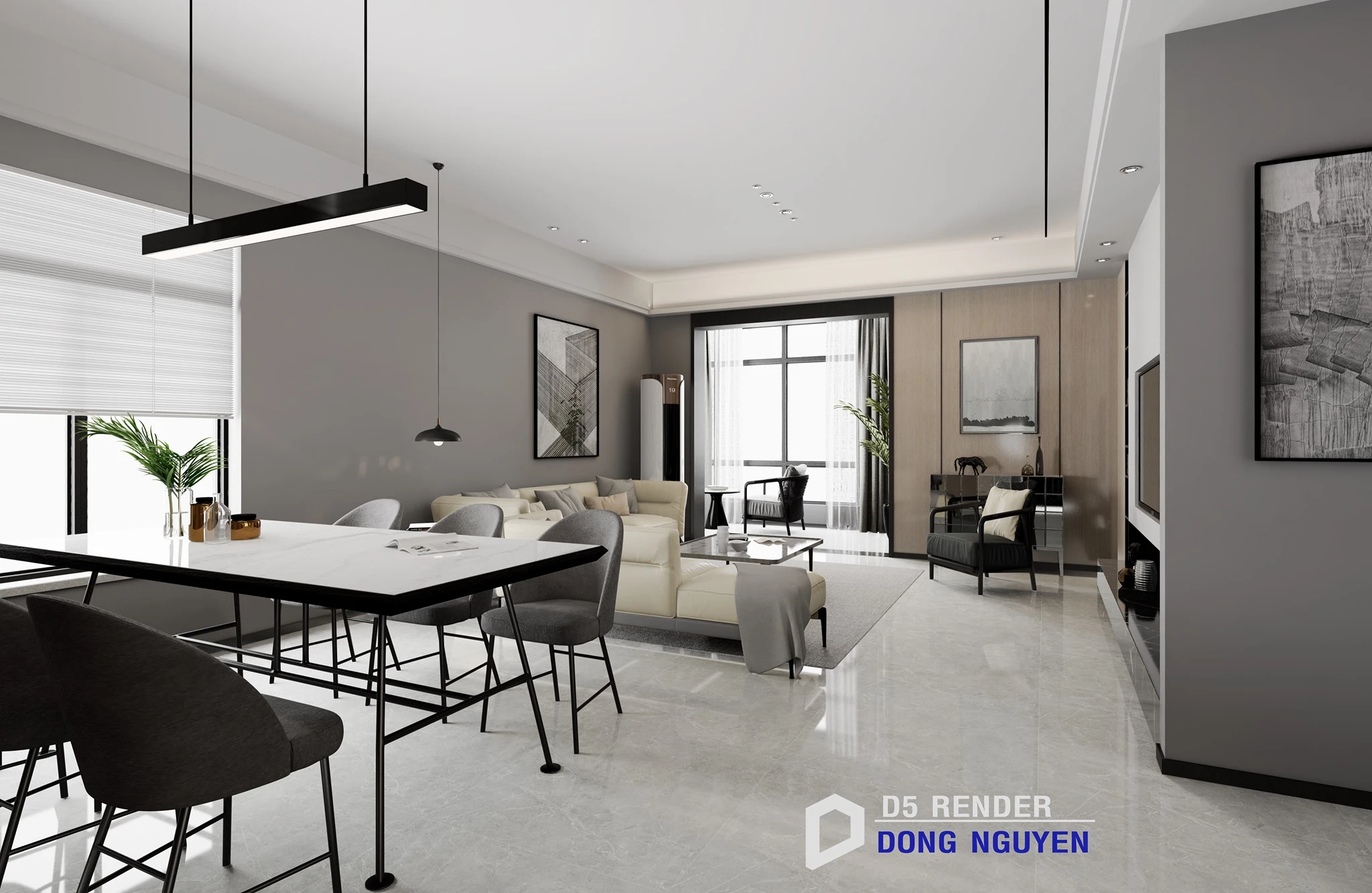 SketchUp Free Vray Living Room Sketchup 3D Models Free Download Modern ID 100000213 (Quoc Vi Phan Phan)