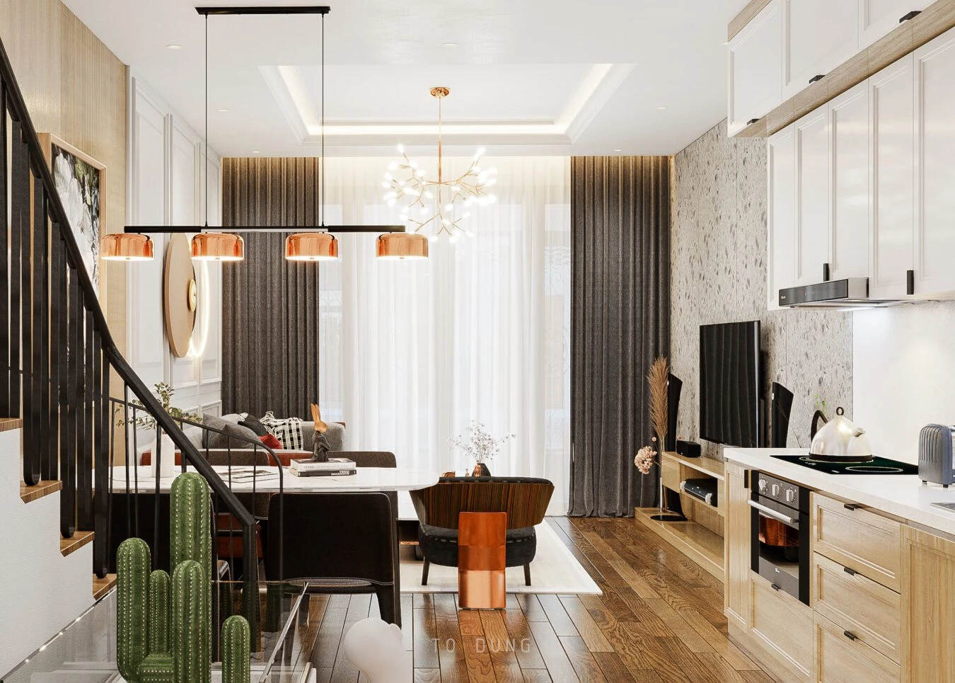 SketchUp Free Vray Living Room Sketchup Scene Download Modern Free ID 100000309 (To Dung)