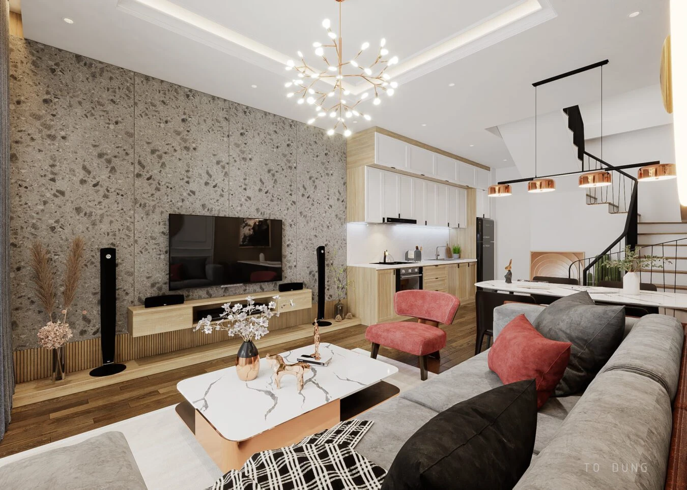 SketchUp Free Vray Living Room Sketchup Scene Download Modern Free ID 100000309 (To Dung)