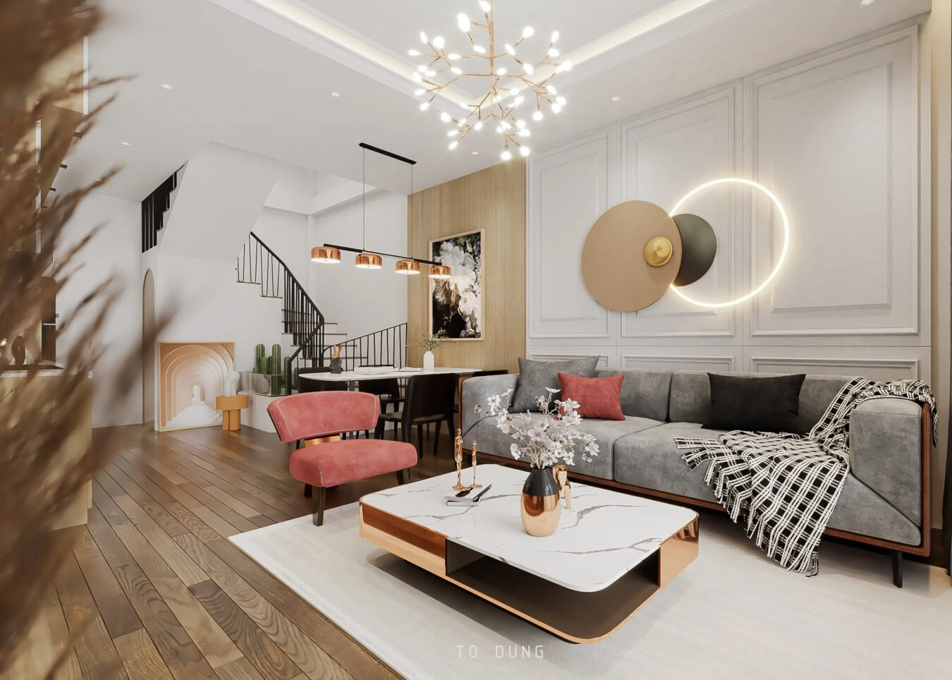 SketchUp Free Vray Living Room Sketchup Scene Download Modern Free ID 100000309 (To Dung)